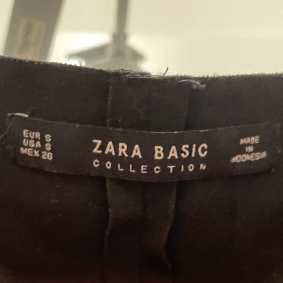 Zara Woman Black Cropped Suede Top, Western Style Sleeveless, size small - Picture 2 of 4